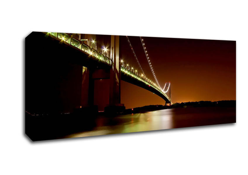 Picture of The Golden Gate Bridge Brown Panoramic Canvas Wall Art