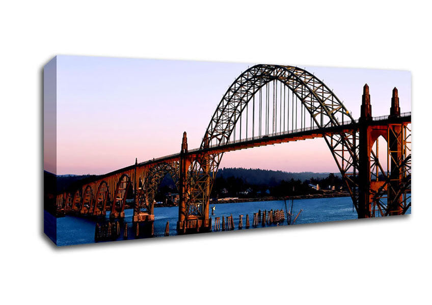 Picture of The Gothic Bridge Over The River Panoramic Canvas Wall Art