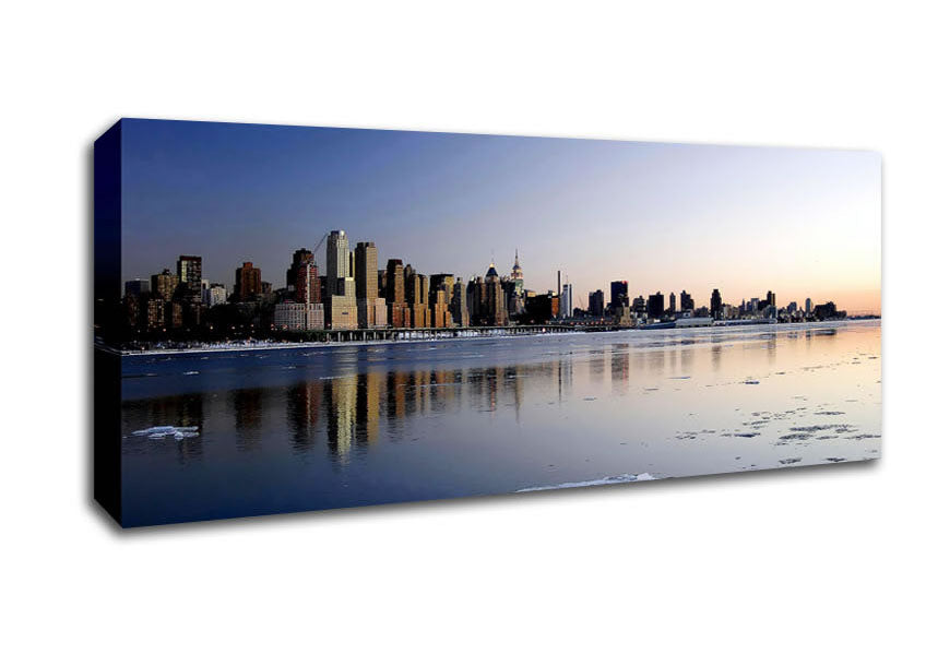Picture of The Ice City On A Winters Day Panoramic Canvas Wall Art