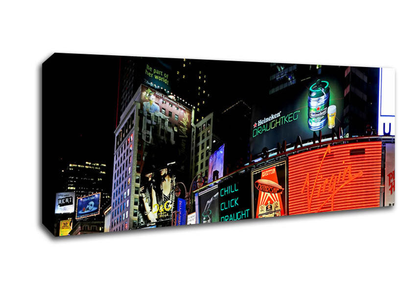 Picture of Tokyo City Night Lights Panoramic Canvas Wall Art