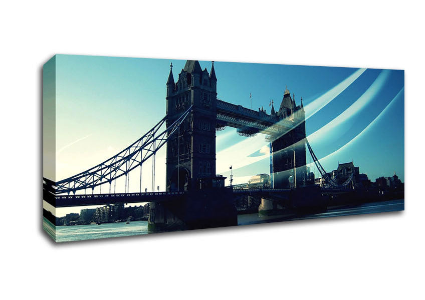 Picture of Tower Bridge London Trail Panoramic Canvas Wall Art