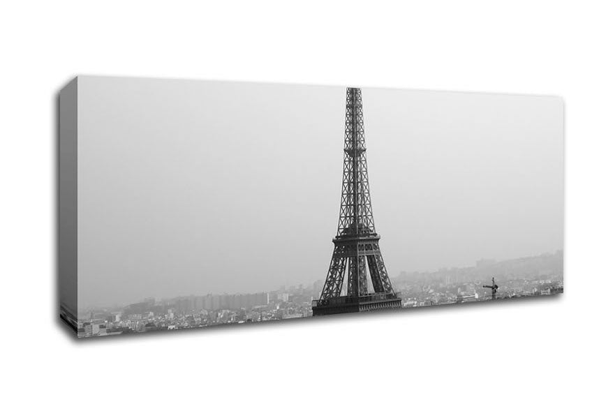 Picture of Tower Eiffel Black And White Panoramic Canvas Wall Art