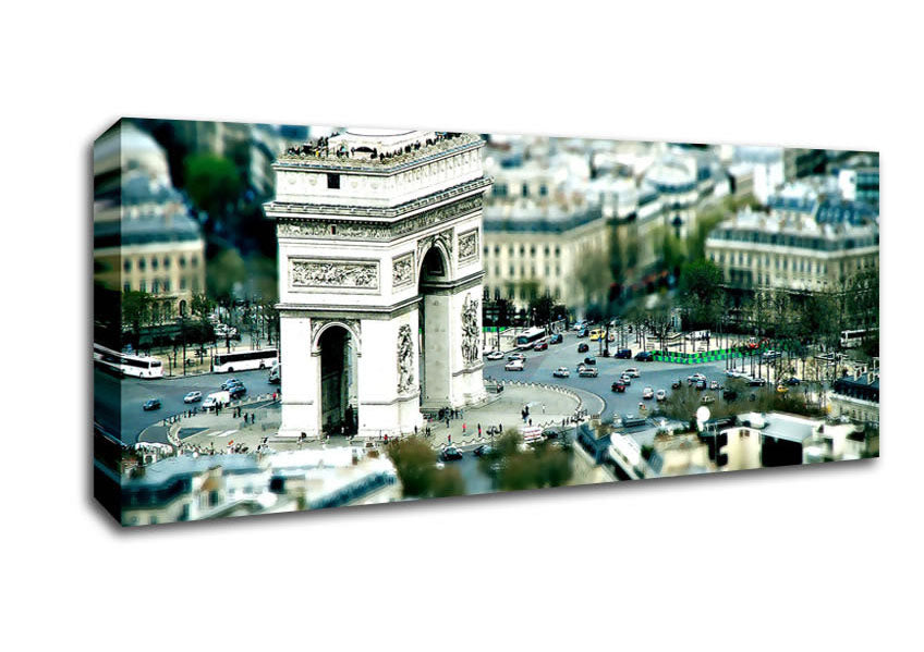 Picture of Triumphal Arch Paris Panoramic Canvas Wall Art