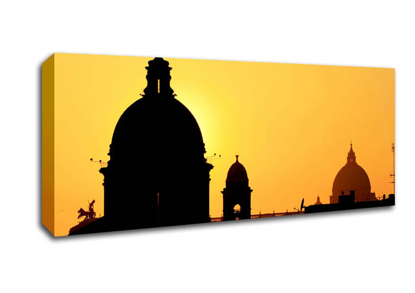 Picture of Turkish Rooftop Sunset Panoramic Canvas Wall Art