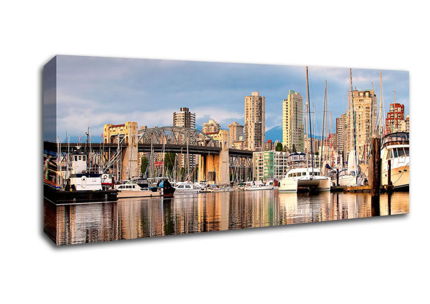 Picture of Vancouver Harbour Panoramic Canvas Wall Art