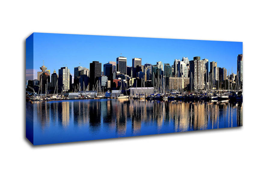 Picture of Vancouver Skyline Panoramic Canvas Wall Art