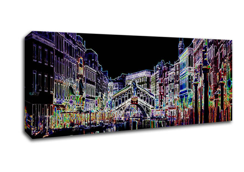 Picture of Venice Psychedelic Panoramic Canvas Wall Art