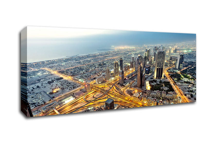 Picture of View From Burj Khalifa Dubai Panoramic Canvas Wall Art