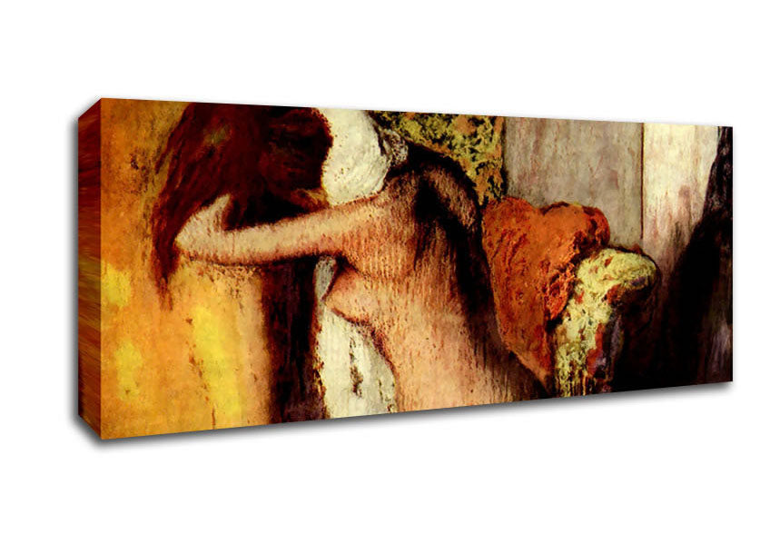 Picture of Degas After Bathing 2 Panoramic Canvas Wall Art