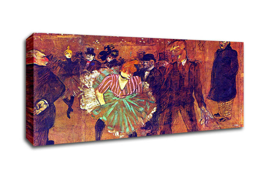 Picture of Toulouse Lautrec Ball At Moulin-Rouge Panoramic Canvas Wall Art