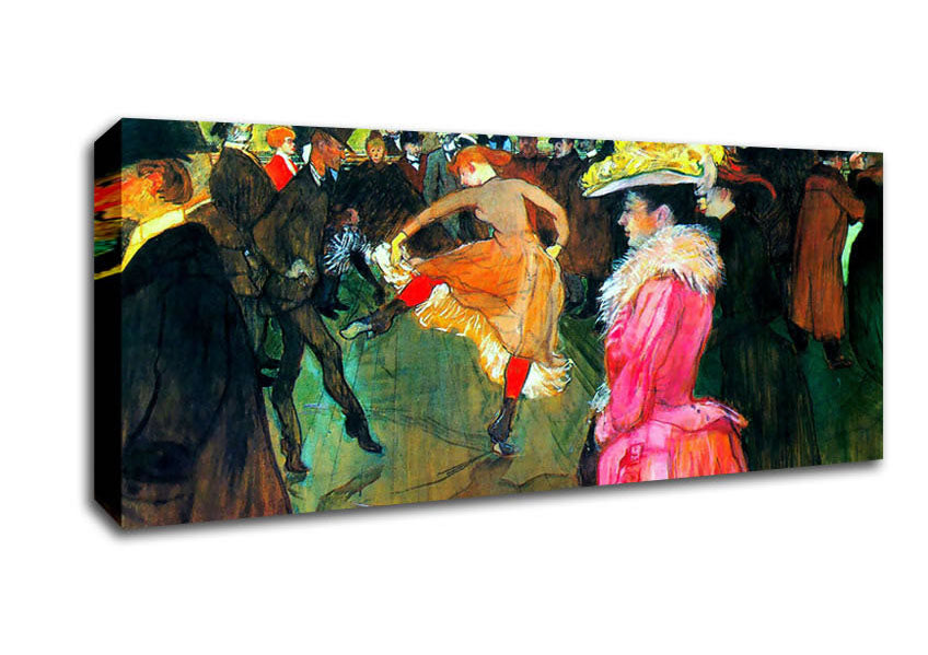 Picture of Toulouse Lautrec Ball In The Moulin Rouge Panoramic Canvas Wall Art
