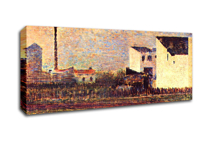 Picture of Seurat Banlieue Panoramic Canvas Wall Art