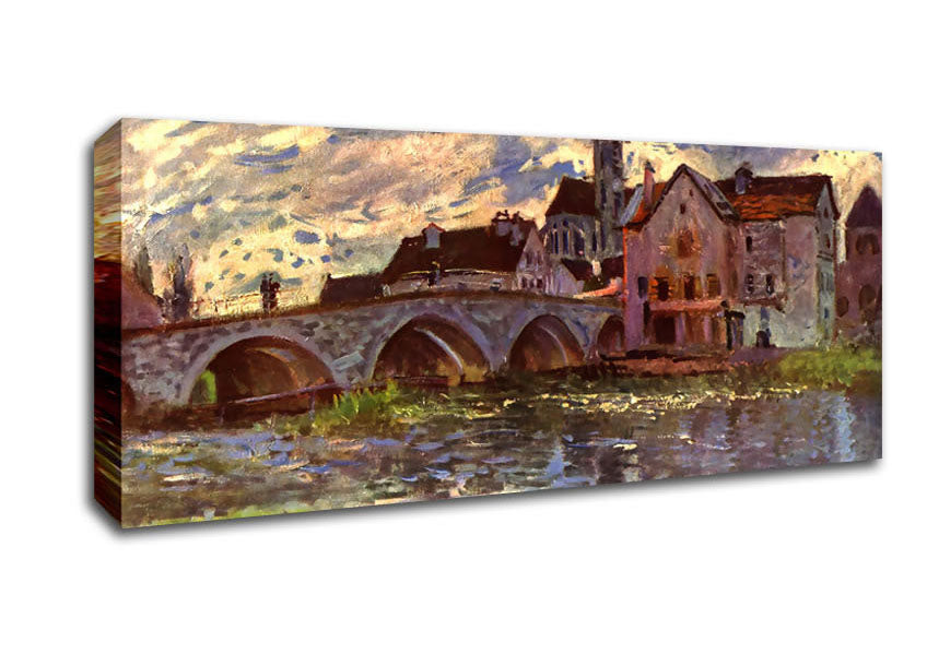 Picture of Sisley Bridge Of Moret Panoramic Canvas Wall Art