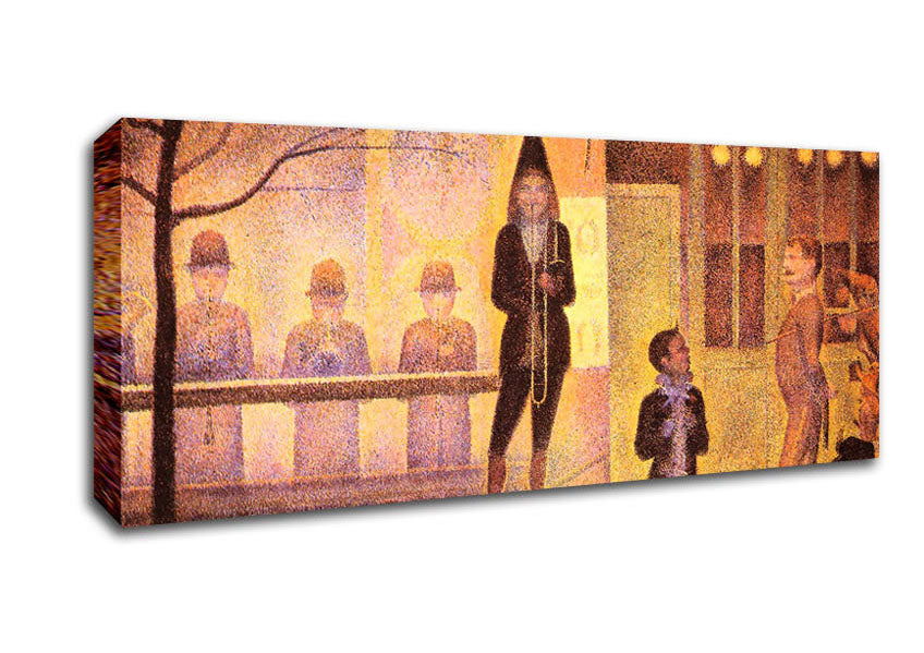 Picture of Seurat Circus Parade Panoramic Canvas Wall Art