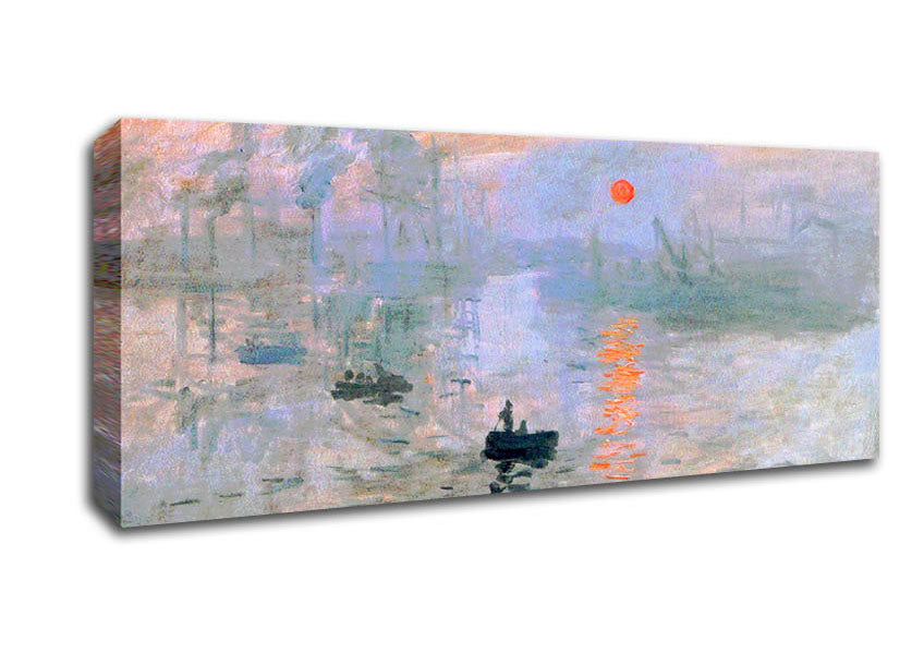 Picture of Claude Monet Sunrise Panoramic Canvas Wall Art