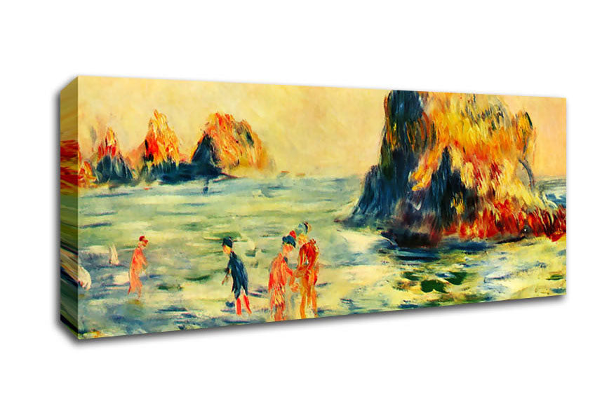 Picture of Renoir Cliffs At Guernsey Panoramic Canvas Wall Art