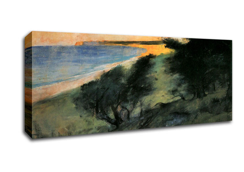 Picture of Lesser Ury Coast Of Rugen Panoramic Canvas Wall Art