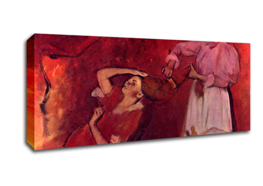Picture of Degas Combing Hair Panoramic Canvas Wall Art