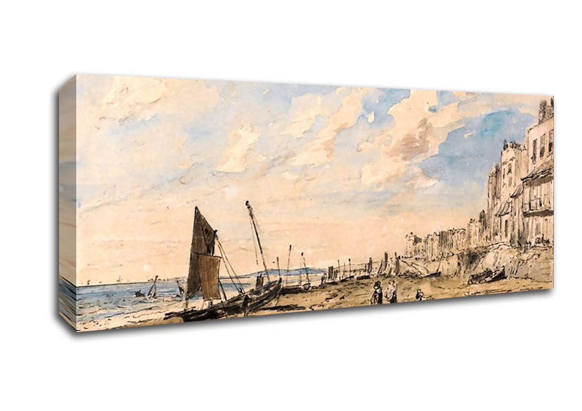 Picture of Constable Brighton Beach Panoramic Canvas Wall Art