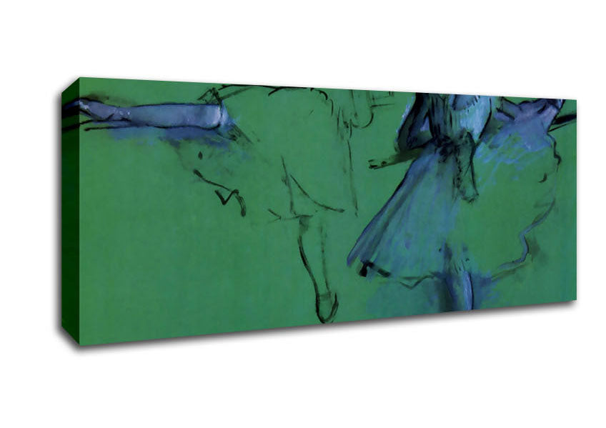 Picture of Degas Dancers At The Bar 2 Panoramic Canvas Wall Art