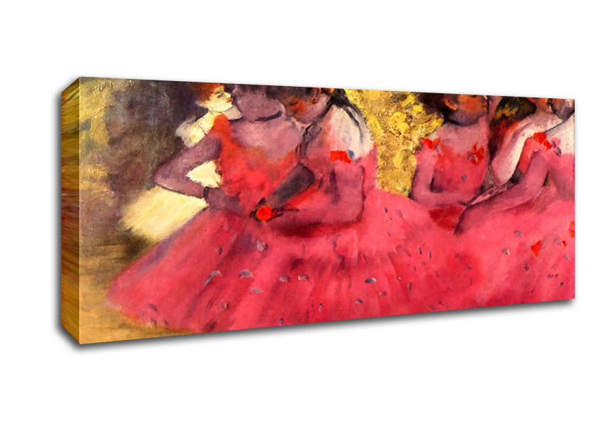 Picture of Degas Dancers In Pink Between The Scenes Panoramic Canvas Wall Art