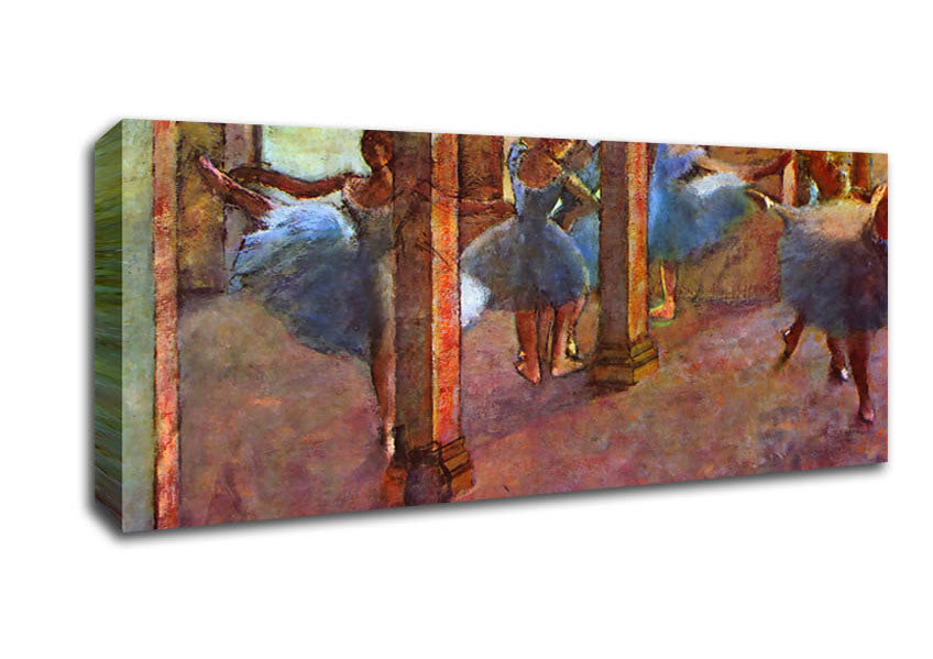 Picture of Degas Dancers In The Foyer Panoramic Canvas Wall Art