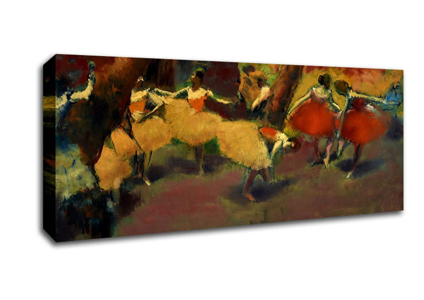 Picture of Degas Before The Performance Panoramic Canvas Wall Art