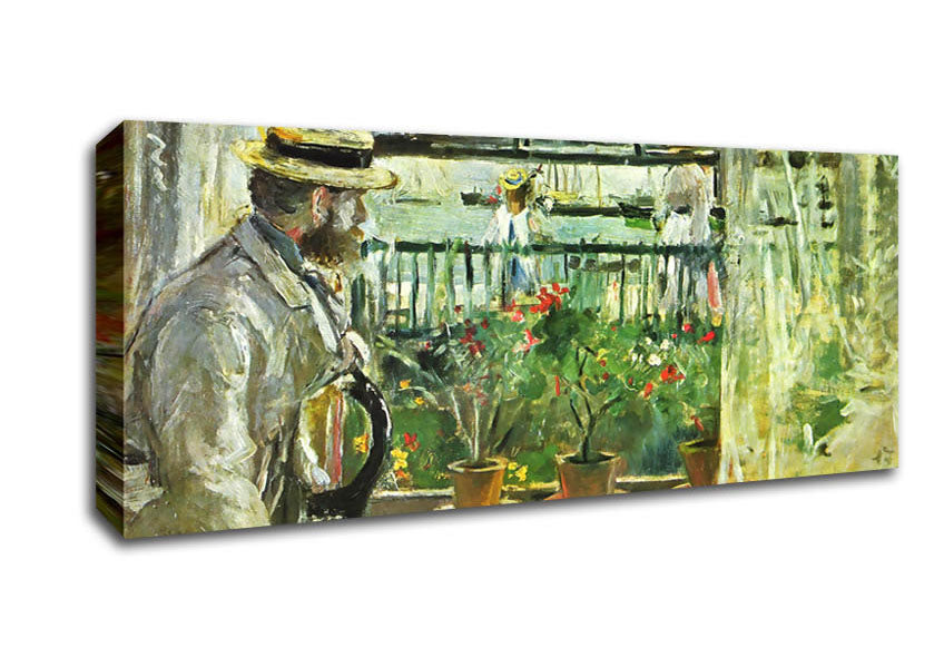 Picture of Morisot Paints Manet On The Isle Of Wight Panoramic Canvas Wall Art