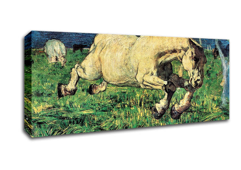 Picture of Segantini Galloping Horse Panoramic Canvas Wall Art