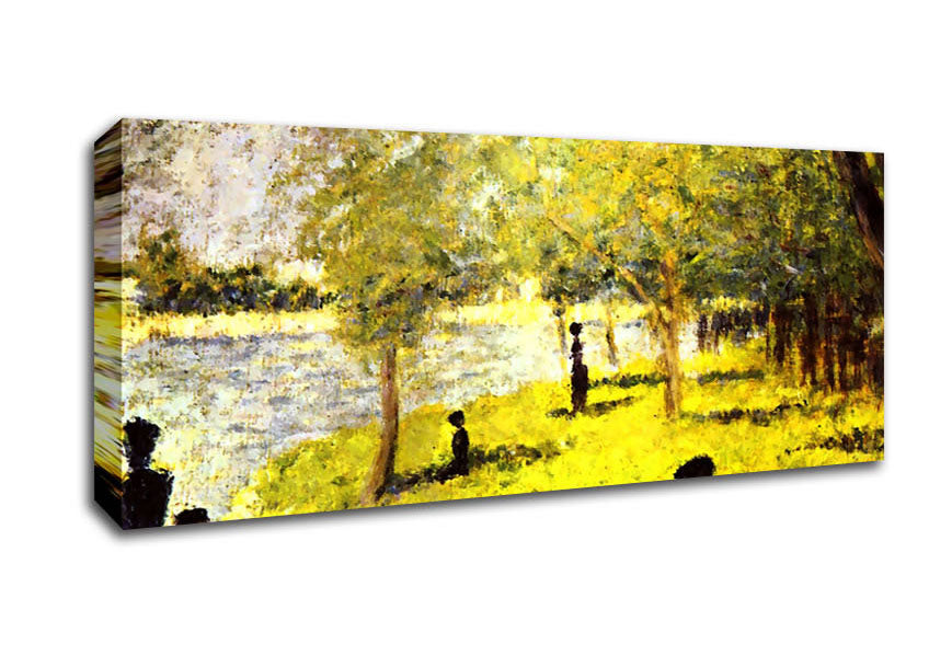 Picture of Seurat Group Of People Panoramic Canvas Wall Art