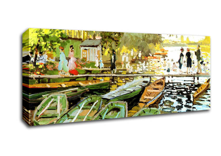Picture of Monet Les Bain De La Grenouillere Panoramic Canvas Wall Art