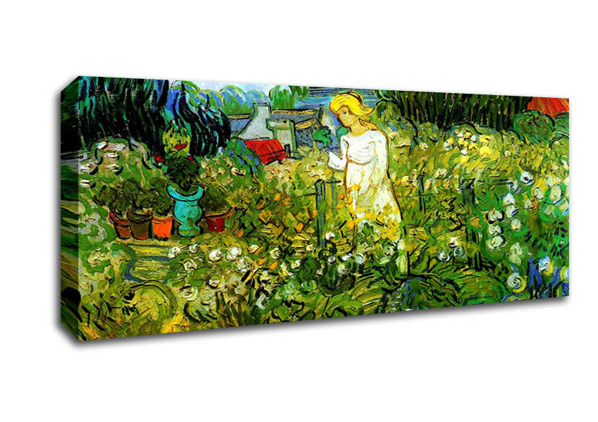 Picture of Van Gogh Marguerite Gachet In The Garden Panoramic Canvas Wall Art