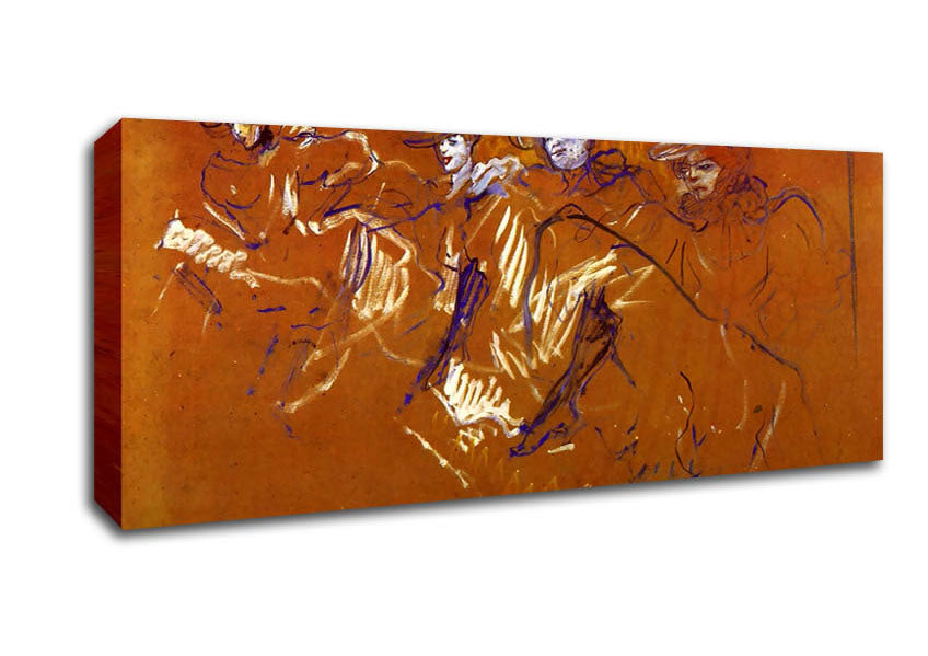 Picture of Toulouse Lautrec Mlles Eglantines Panoramic Canvas Wall Art