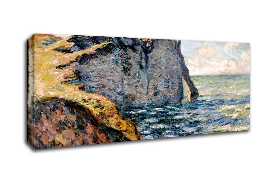 Picture of Monet The Cliff Of Aval At Etretat Panoramic Canvas Wall Art