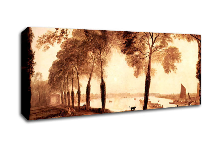 Picture of Joseph Mallord Turner Mortlake Terrace Panoramic Canvas Wall Art