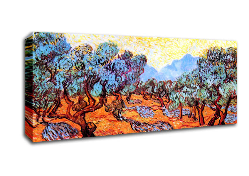 Picture of Van Gogh Olive Grove 1 Panoramic Canvas Wall Art