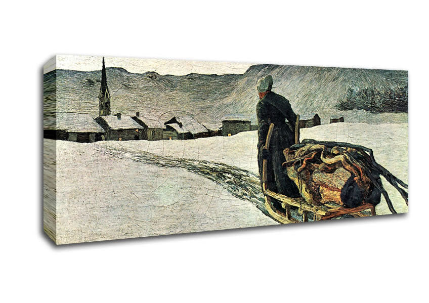 Picture of Segantini Return From The Forest Panoramic Canvas Wall Art