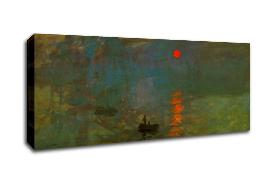 Picture of Monet Sunrise Panoramic Canvas Wall Art