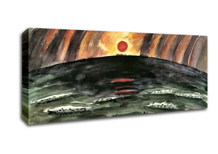 Picture of Walter Gramatte Sunset Panoramic Canvas Wall Art