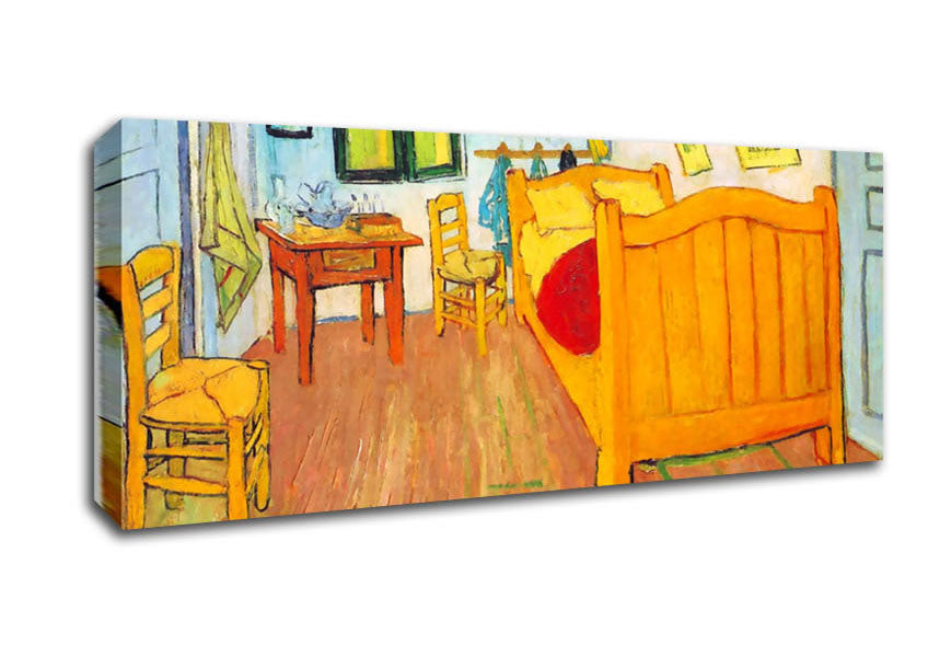 Picture of Van Gogh The Bedroom In Arles. Saint-Remy Panoramic Canvas Wall Art