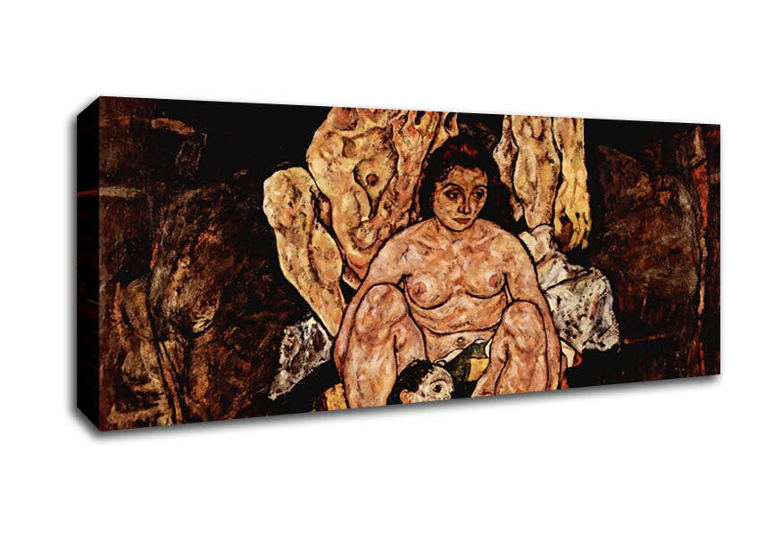 Picture of Schiele The Family Panoramic Canvas Wall Art