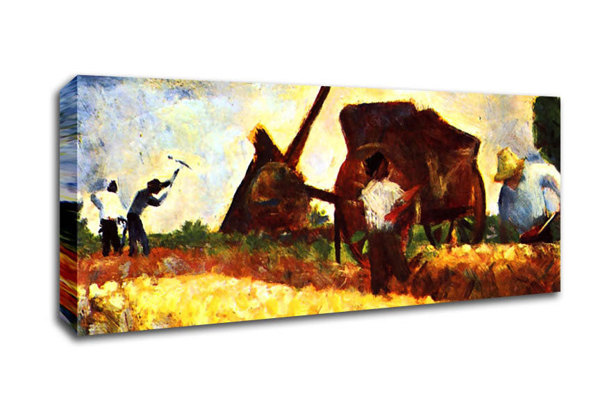 Picture of Seurat The Field Worker Panoramic Canvas Wall Art