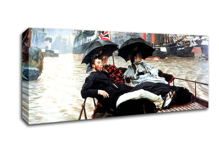 Picture of Tissot The Thames Panoramic Canvas Wall Art