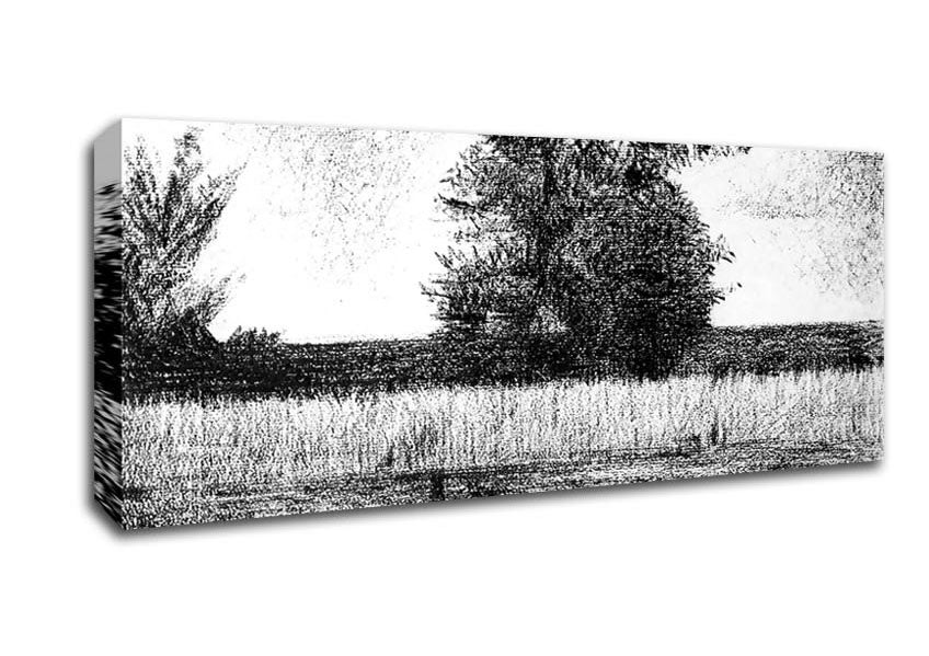 Picture of Seurat The Trees Panoramic Canvas Wall Art