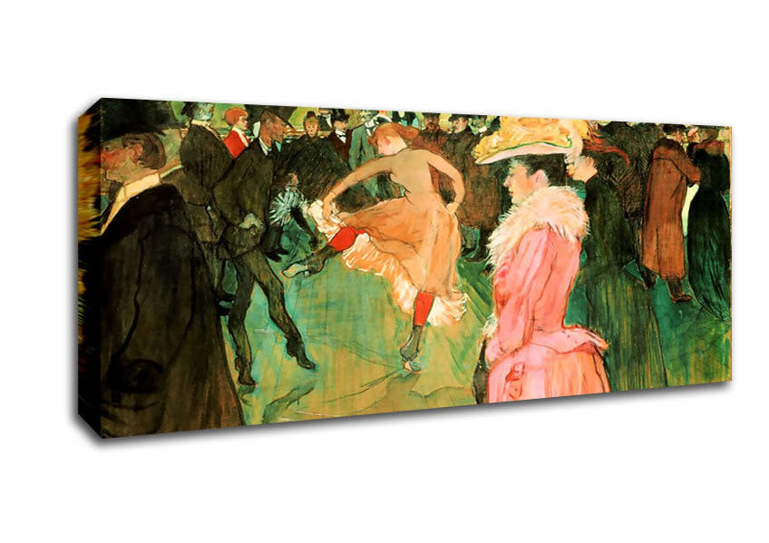 Picture of Toulouse Lautrec At The Moulin Rouge Panoramic Canvas Wall Art