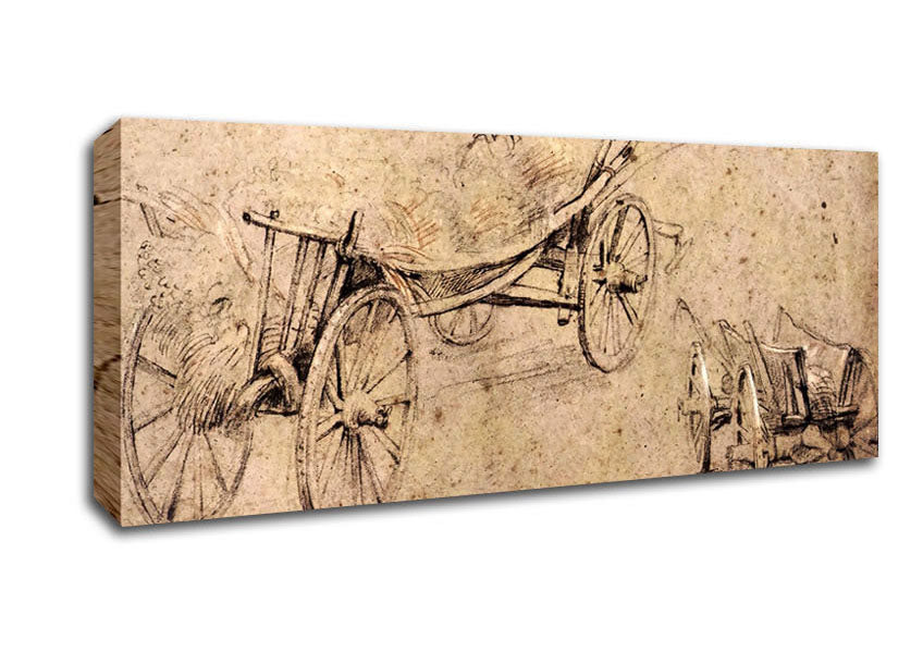 Picture of Rubens Two Farm Wagon Panoramic Canvas Wall Art