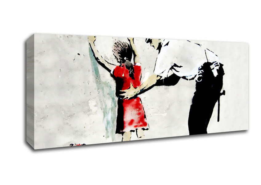 Picture of Copper Frisking Child Panoramic Canvas Wall Art