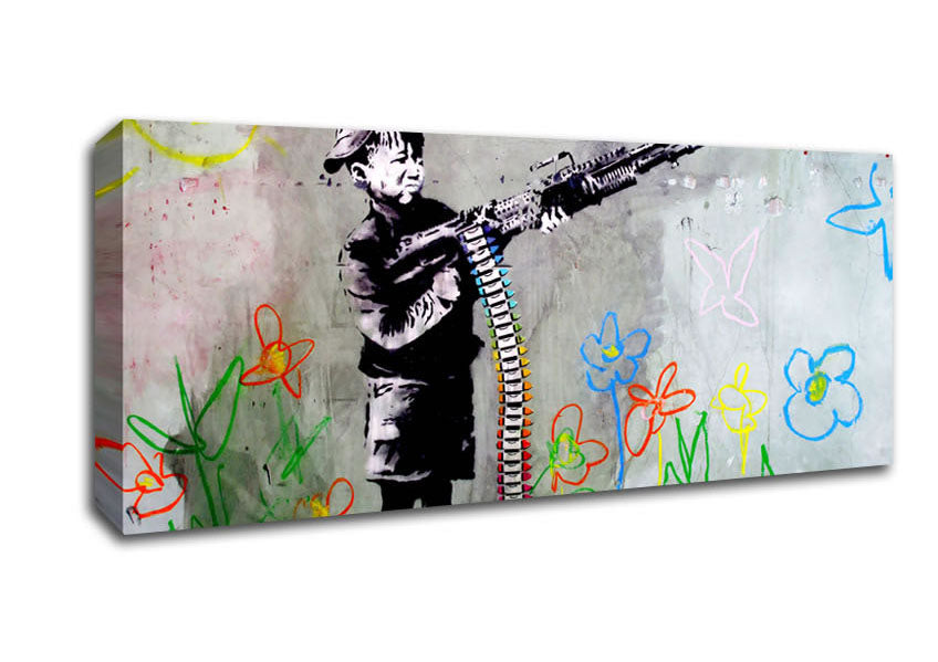 Picture of Crayon Gun Panoramic Canvas Wall Art