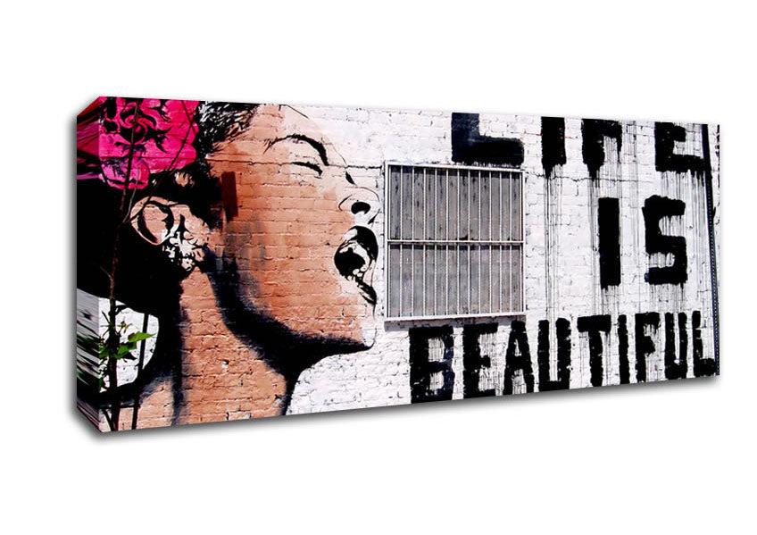 Picture of Life Is Beautiful Panoramic Canvas Wall Art