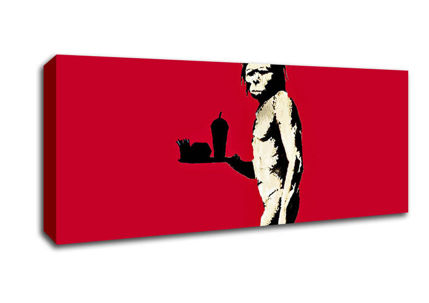 Picture of Mcdonalds Caveman Red Panoramic Canvas Wall Art